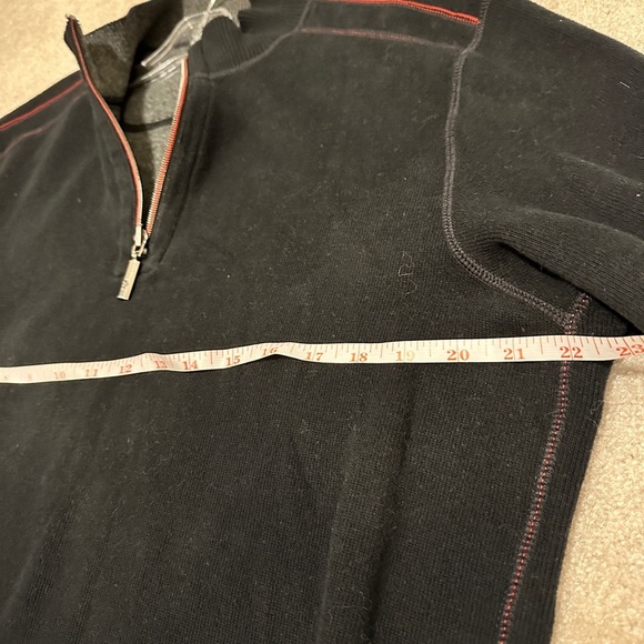 Tommy Bahama Mens Reversible Black‎ 1/4 Zip Pullover Sweater Size Medium - Picture 7 of 11